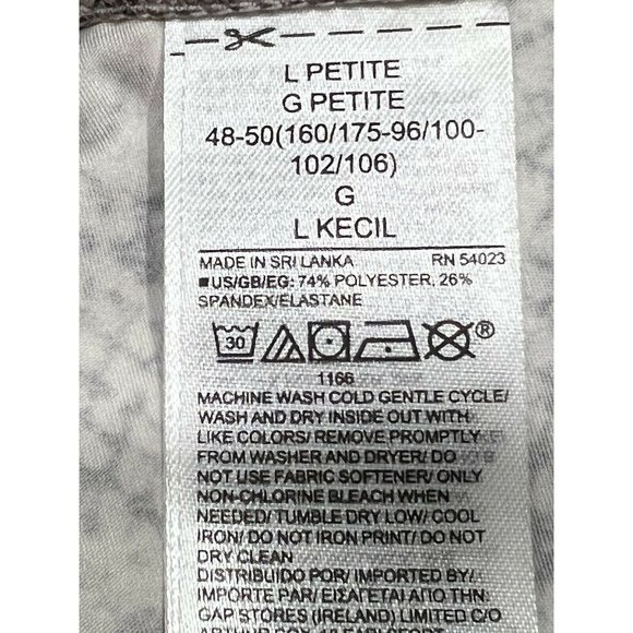 NWT GAP Fit Eclipse 7/8 Legging Pants LARGE PETITE Black Brown Snake Print - Picture 4 of 5